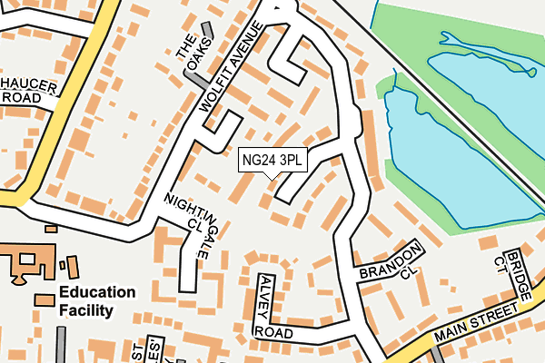 NG24 3PL map - OS OpenMap – Local (Ordnance Survey)