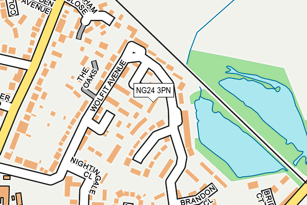 NG24 3PN map - OS OpenMap – Local (Ordnance Survey)
