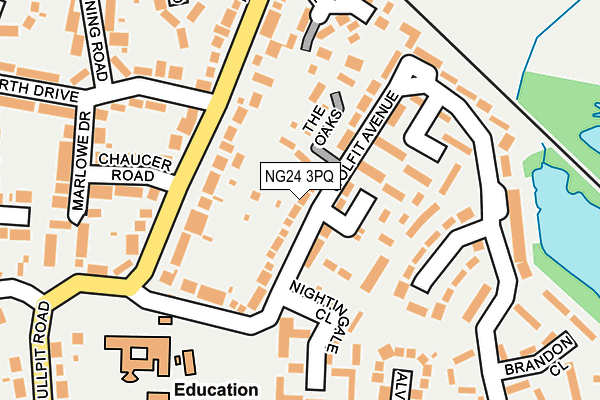 NG24 3PQ map - OS OpenMap – Local (Ordnance Survey)