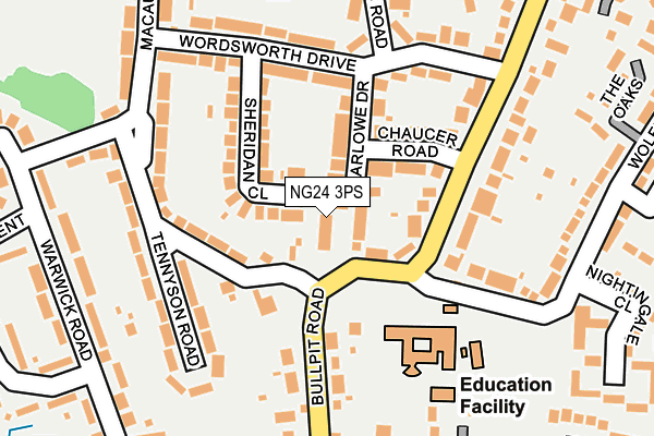 NG24 3PS map - OS OpenMap – Local (Ordnance Survey)