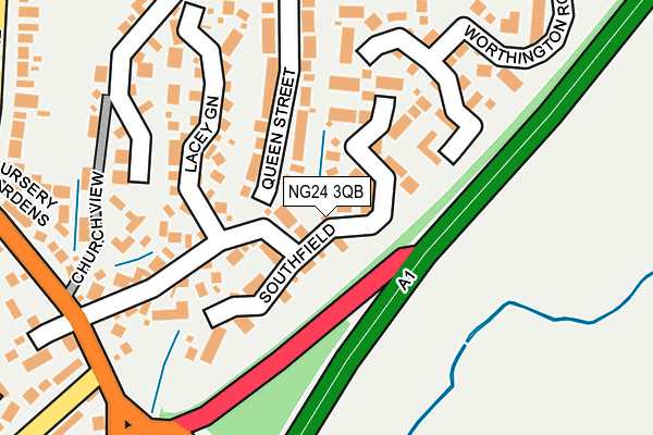 NG24 3QB map - OS OpenMap – Local (Ordnance Survey)