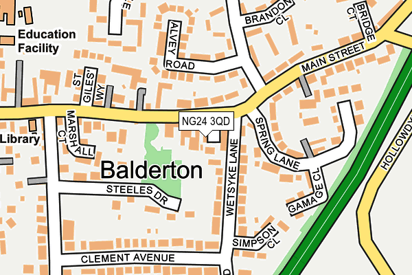 NG24 3QD map - OS OpenMap – Local (Ordnance Survey)