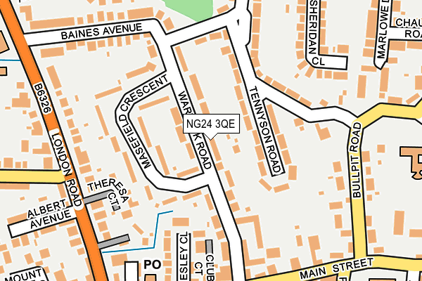 NG24 3QE map - OS OpenMap – Local (Ordnance Survey)