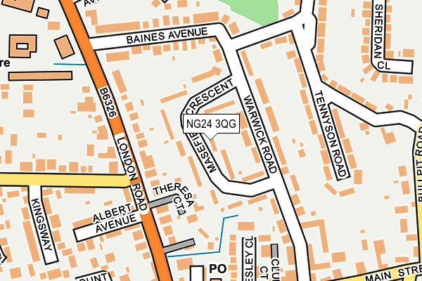 NG24 3QG map - OS OpenMap – Local (Ordnance Survey)
