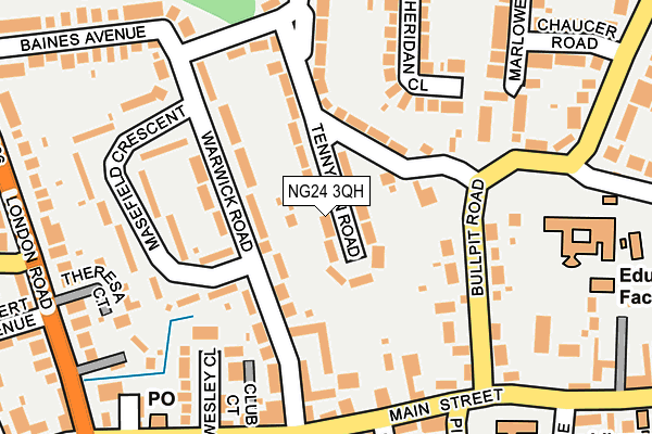 NG24 3QH map - OS OpenMap – Local (Ordnance Survey)