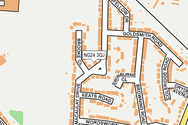 NG24 3QJ map - OS OpenMap – Local (Ordnance Survey)