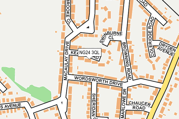 NG24 3QL map - OS OpenMap – Local (Ordnance Survey)