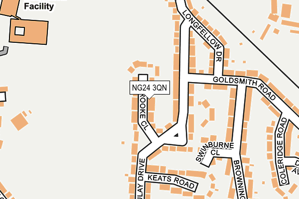 NG24 3QN map - OS OpenMap – Local (Ordnance Survey)