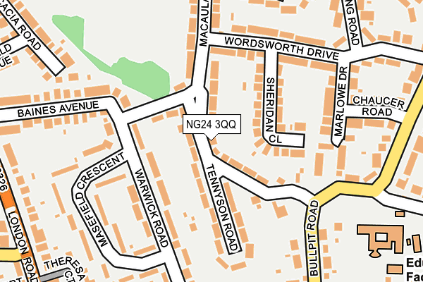 NG24 3QQ map - OS OpenMap – Local (Ordnance Survey)