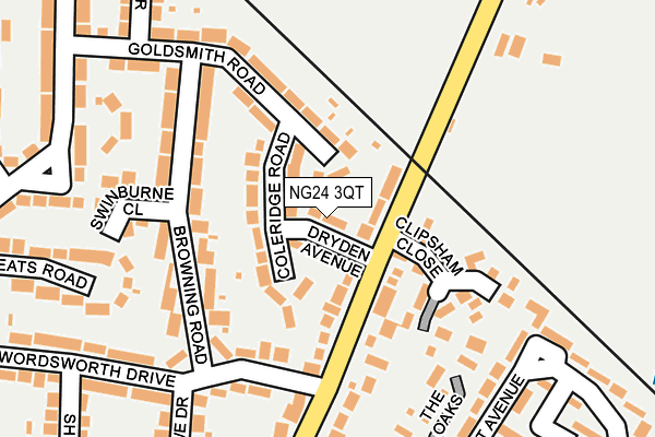 NG24 3QT map - OS OpenMap – Local (Ordnance Survey)