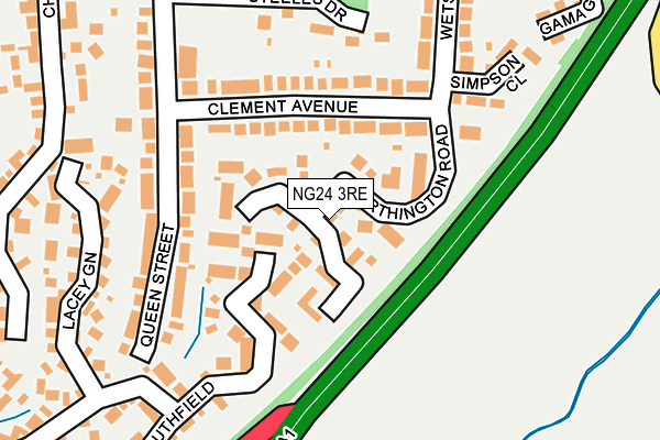 NG24 3RE map - OS OpenMap – Local (Ordnance Survey)