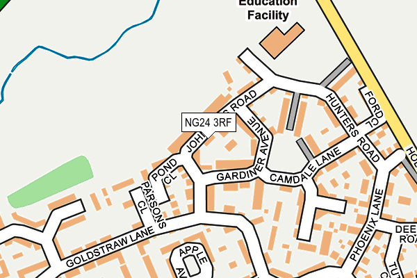 NG24 3RF map - OS OpenMap – Local (Ordnance Survey)