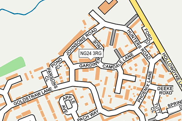 NG24 3RG map - OS OpenMap – Local (Ordnance Survey)