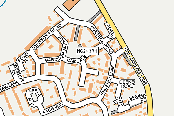 NG24 3RH map - OS OpenMap – Local (Ordnance Survey)