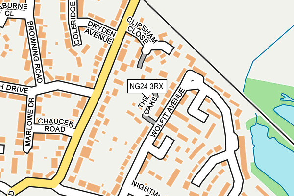 NG24 3RX map - OS OpenMap – Local (Ordnance Survey)