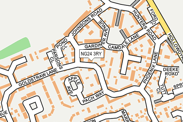 NG24 3RY map - OS OpenMap – Local (Ordnance Survey)