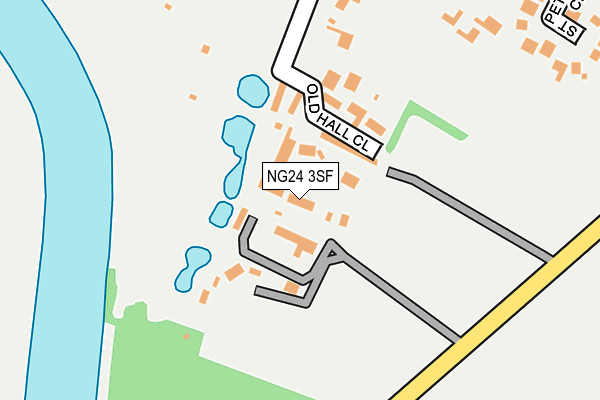 NG24 3SF map - OS OpenMap – Local (Ordnance Survey)