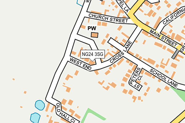 NG24 3SG map - OS OpenMap – Local (Ordnance Survey)