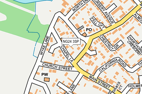 NG24 3SP map - OS OpenMap – Local (Ordnance Survey)