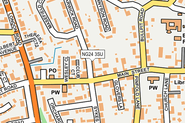 NG24 3SU map - OS OpenMap – Local (Ordnance Survey)