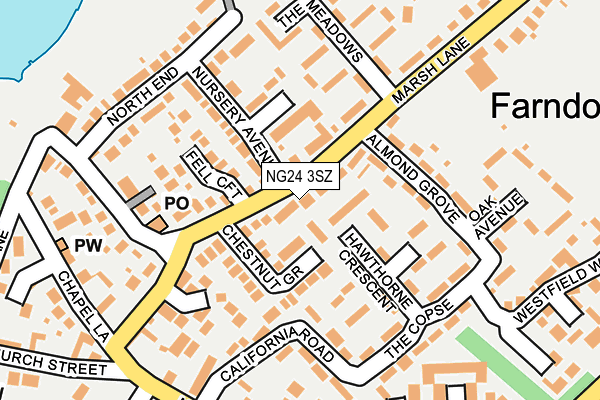 NG24 3SZ map - OS OpenMap – Local (Ordnance Survey)