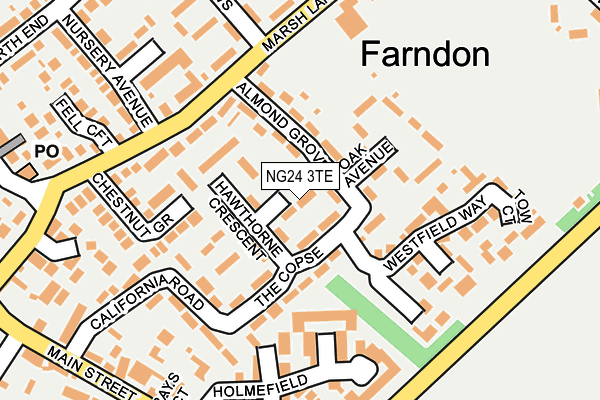 NG24 3TE map - OS OpenMap – Local (Ordnance Survey)