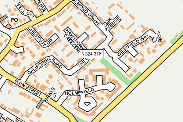 NG24 3TF map - OS OpenMap – Local (Ordnance Survey)