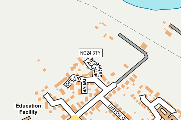 NG24 3TY map - OS OpenMap – Local (Ordnance Survey)