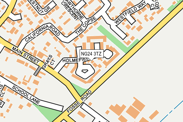 NG24 3TZ map - OS OpenMap – Local (Ordnance Survey)