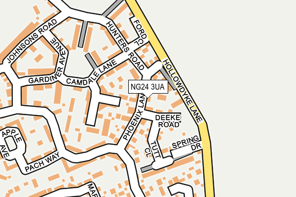 NG24 3UA map - OS OpenMap – Local (Ordnance Survey)