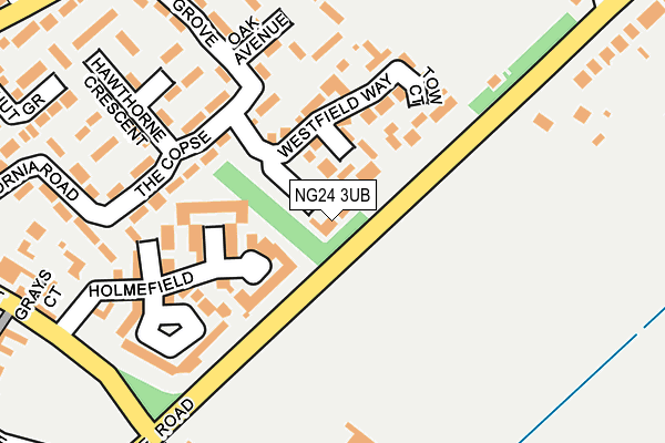 NG24 3UB map - OS OpenMap – Local (Ordnance Survey)