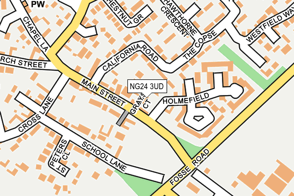 NG24 3UD map - OS OpenMap – Local (Ordnance Survey)