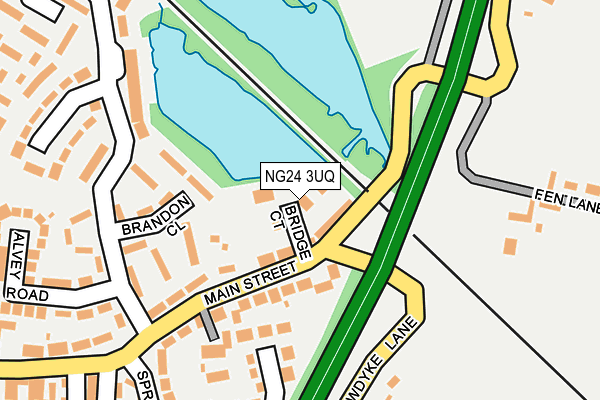 NG24 3UQ map - OS OpenMap – Local (Ordnance Survey)