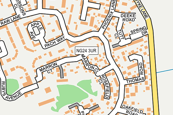 NG24 3UR map - OS OpenMap – Local (Ordnance Survey)