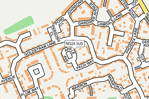 NG24 3US map - OS OpenMap – Local (Ordnance Survey)