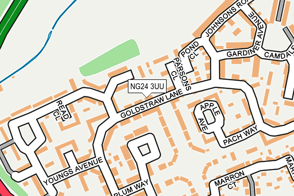 NG24 3UU map - OS OpenMap – Local (Ordnance Survey)