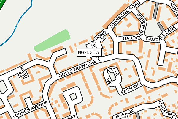 NG24 3UW map - OS OpenMap – Local (Ordnance Survey)