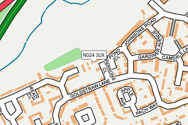 NG24 3UX map - OS OpenMap – Local (Ordnance Survey)
