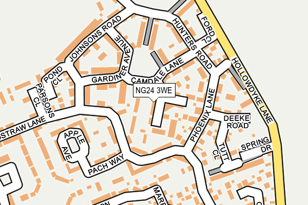 NG24 3WE map - OS OpenMap – Local (Ordnance Survey)