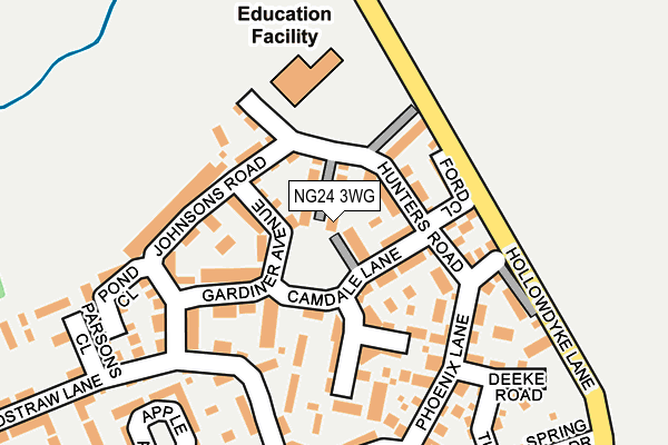 NG24 3WG map - OS OpenMap – Local (Ordnance Survey)