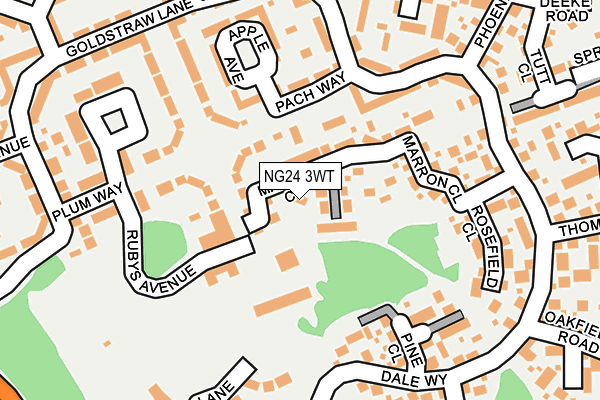 NG24 3WT map - OS OpenMap – Local (Ordnance Survey)