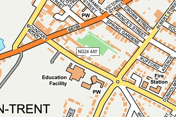 NG24 4AY map - OS OpenMap – Local (Ordnance Survey)