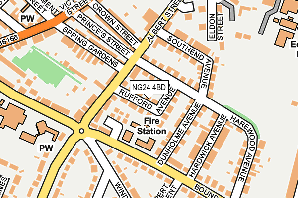 NG24 4BD map - OS OpenMap – Local (Ordnance Survey)