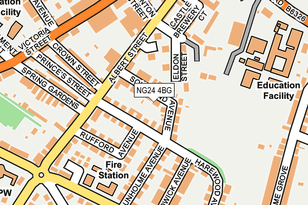 NG24 4BG map - OS OpenMap – Local (Ordnance Survey)