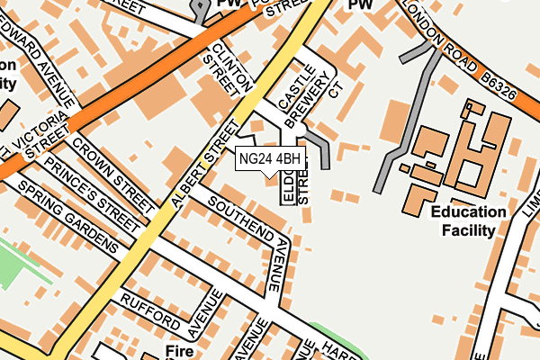 NG24 4BH map - OS OpenMap – Local (Ordnance Survey)