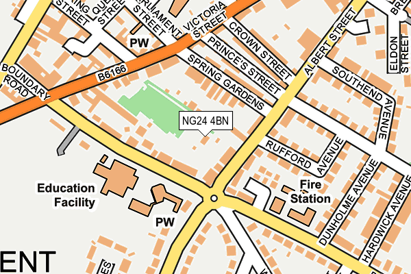 NG24 4BN map - OS OpenMap – Local (Ordnance Survey)