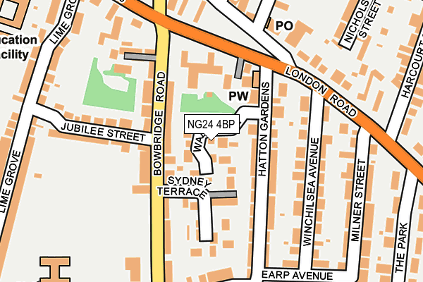 NG24 4BP map - OS OpenMap – Local (Ordnance Survey)