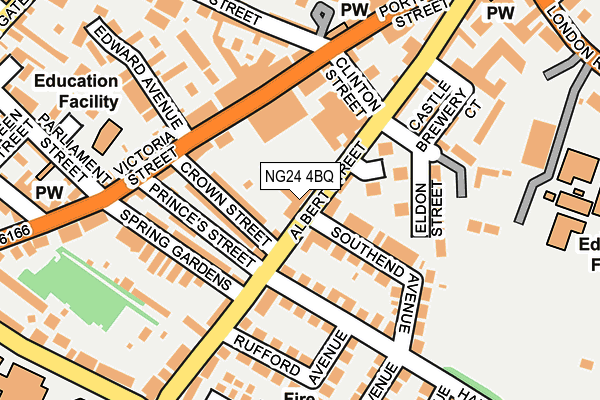 NG24 4BQ map - OS OpenMap – Local (Ordnance Survey)