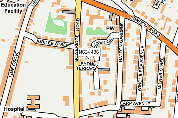 NG24 4BS map - OS OpenMap – Local (Ordnance Survey)