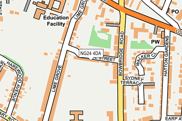 NG24 4DA map - OS OpenMap – Local (Ordnance Survey)